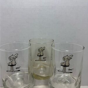 Vintage heart comic BC caveman 12 ounce pinch glass